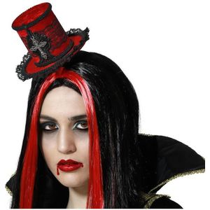 Halloween/horror verkleed diadeem hoedje - vampier queen/princess - kunststof - dames/meisjes - Verkleedhoofddeksels
