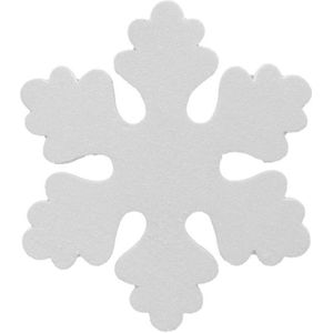 6x Witte decoratie sneeuwvlokken van foam 25 cm - Hangdecoratie