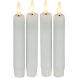 Countryfield Led dinerkaarsen - 4x st- wit -H15cm - afstandsbediening