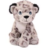Knuffeldier Sneeuwluipaard - zachte pluche stof - lichtgrijs - premium kwaliteit knuffels - 20 cm - Knuffeldier