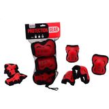 Zwart/rode beschermers set voor kinderen - Lichaamsbeschermers