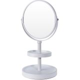 Witte spiegel met make-up plateau 25 cm - Make-up spiegeltjes