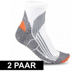 2x paar sport sokken running in het wit maat 43-46 - Hardloopsokken