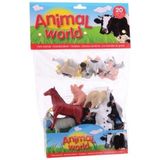 Plastic boerderij speelgoed dieren - 2x setje van 20x stuks - Speelfigurenset