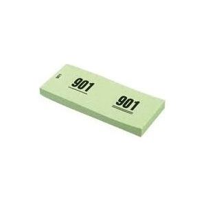 Garderobe nummer blokken van papier groen, nummers 1 t/m 1000 - Fopartikelen