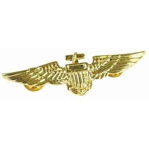 Piloten broche goud embleem - Verkleedsieraden