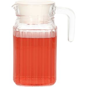 Glazen water/dranken schenkkan/karaf met handvat 0,5 Liter