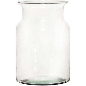 Grote ronde vaas/vazen Cartagena - helder transparant glas - 40 x 19 cm  - Vazen
