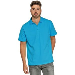 Heren basic poloshirt - turquoise - korte mouw - katoen - Polo shirts