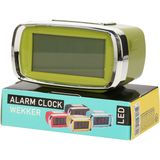 Digitale Wekker/Alarm Klok 12 X 8 X 10 cm Groen - Slaapkamer Wekkers