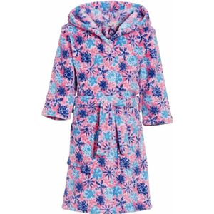 Fleece badjas bloem roze voor meiden - Badjassen