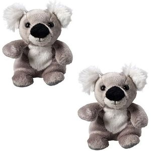 2x Pluche Koala Zusjes Knuffels met Beschrijfbaar Label - 11 cm - Knuffeldieren - Speelgoed