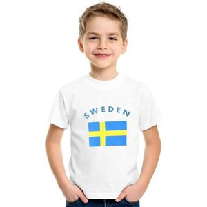 Zweeds vlaggen t-shirts voor kinderen - Feestshirts