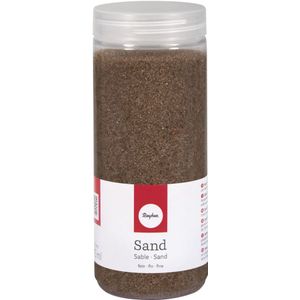 Fijn decoratie zand mokka bruin 475 ml - Decoratiezand fijn donkerbruin - Potjes en vazen vulmateriaal