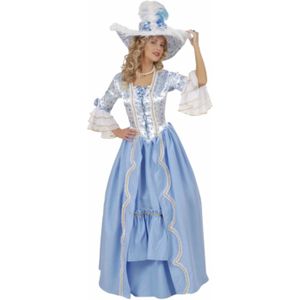 Luxe hofdame jurk blauw - Carnavalsjurken