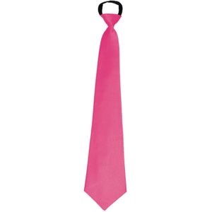 Carnaval verkleed accessoires stropdas - roze - polyester - heren/dames - Verkleedstropdassen