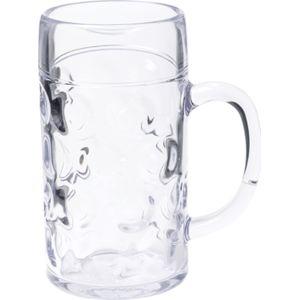 Bierpul/bierglas - transparant -  onbreekbaar kunststof - 500 ml - Bierglazen