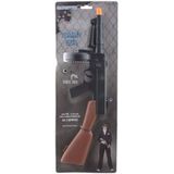 Verkleed speelgoed wapens gangsters machinepistool zwart 50 cm - Verkleedattributen