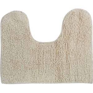 Badkamerkleedje/badmat voor op de vloer creme wit 45 x 35 cm - Badmatjes