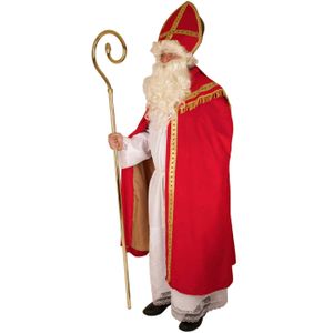 Sinterklaas kostuum - inclusief luxe krul staf 203 cm - Carnavalskostuums