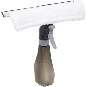 Raam wassen spray met spons en trekker multi tool - kunststof - 26 x 24 cm - schoonmaken - Raamwissers