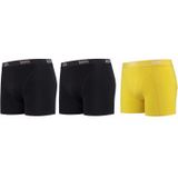 Lemon and Soda mannen boxers 2x zwart 1x geel M - Boxershorts