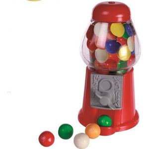 Rode mini kauwgomballen automaat 13 cm - Gadgets