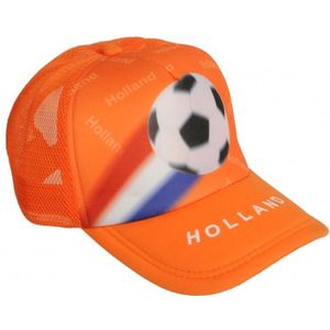 Oranje pet Holland met voetbal - Verkleedhoofddeksels
