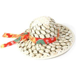 Caribische hoed van riet - Verkleedhoofddeksels