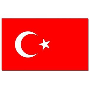 Landen thema vlag Turkije 90 x 150 cm feestversiering - Vlaggen