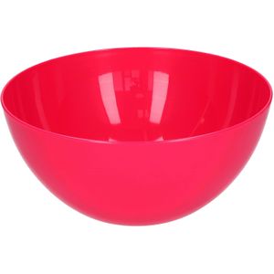 Plasticforte Serveerschaal/saladeschaal - D23 x H10 cm - kunststof - fuchsia roze - 3000 ml