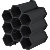 4x Stuks Stapelbare Wijnrekken Module Voor 12 Flessen L34 X B31 X H18 cm - Wijnfles Houder Hexagon