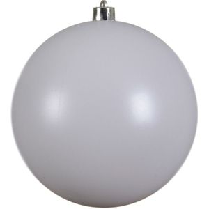 1x Grote winter witte kerstballen van 20 cm mat van kunststof - Kerstbal