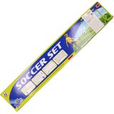 1x Voetbalgoals/voetbaldoelen 80 x 60 x 40 cm buitenspeelgoed - Voetbaldoel