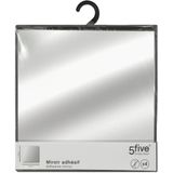 5Five Plak spiegels tegels - 4x stuks - glas - zelfklevend - 30 x 30 cm - vierkantjes - muur/deur/wand
