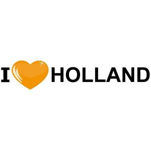 10x I Love Holland oranje sticker 19,6 x 4,2 cm - Feeststickers