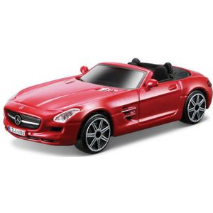 Modelauto Mercedes-Benz SLS AMG rood schaal 1:43/11 x 4 x 3 cm - Speelgoed auto's