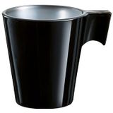 4x Zwarte espresso/koffie kop - Bekers