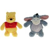 Disney speelgoed knuffels set van Winnie de Pooh en Iejoor 18 cm - Knuffeldier