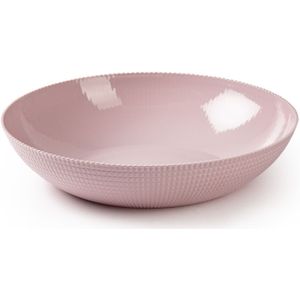Fruitschaal van kunststof oud roze dia 30 cm - Fruit/groente/broodjes serveer schalen