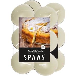 24x Geurtheelichtjes White Cake Vanilla 4,5 branduren - Geurkaarsen cake/vanille geur - Waxinelichtjes