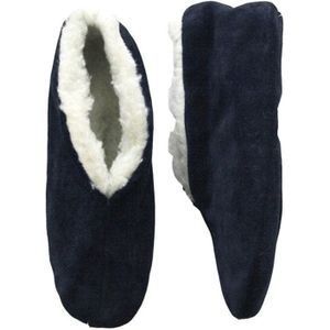 Navy echte suede Spaanse sloffen dames maat 38 - Sloffen - volwassenen