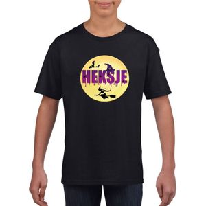 Halloween heksje t-shirt zwart meisjes - Carnavalskostuums