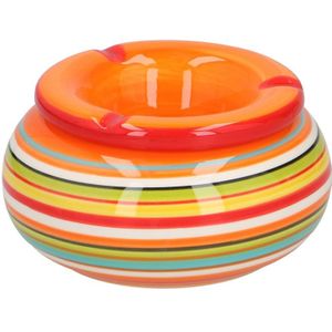 Asbak in mooie rode kleuren combinatie11 cm