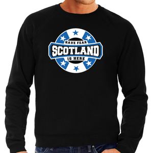 Have fear Scotland is here / Schotland supporter sweater zwart voor heren - Feesttruien