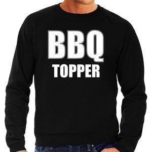 BBQ topper bbq / barbecue cadeau sweater / trui zwart voor heren - Feesttruien