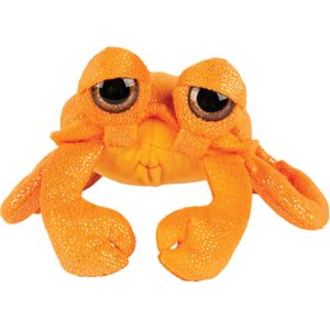 Suki Gifts pluche Krab knuffeldier - cute eyes - oranje - 23 cm - Knuffel zeedieren