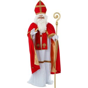 Sinterklaas kostuum 5-delig - polyesterfluweel - one size - voor volwassenen - Carnavalskostuums