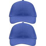 4x stuks 6-panel baseball kobalt blauwe caps voor volwassenen - Cap