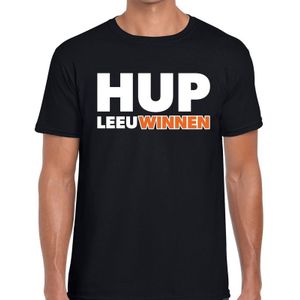 EK / WK supporter t-shirt Hup Leeuwinnen zwart voor heren - Feestshirts